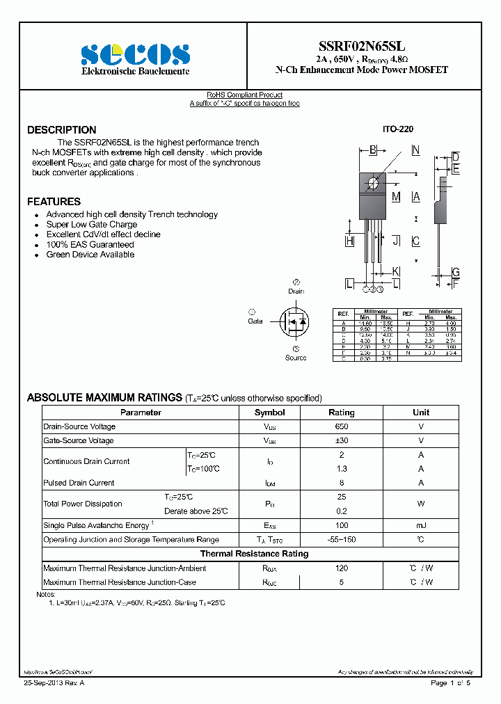 SSRF02N65SL_7782796.PDF Datasheet