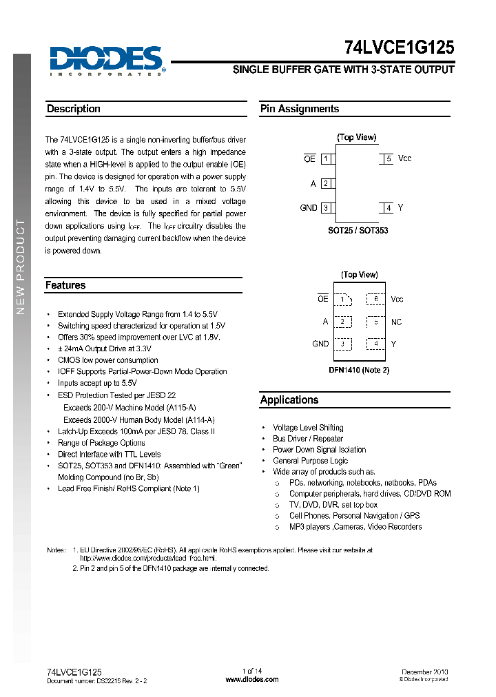 74LVCE1G125FZ4-7_7813835.PDF Datasheet