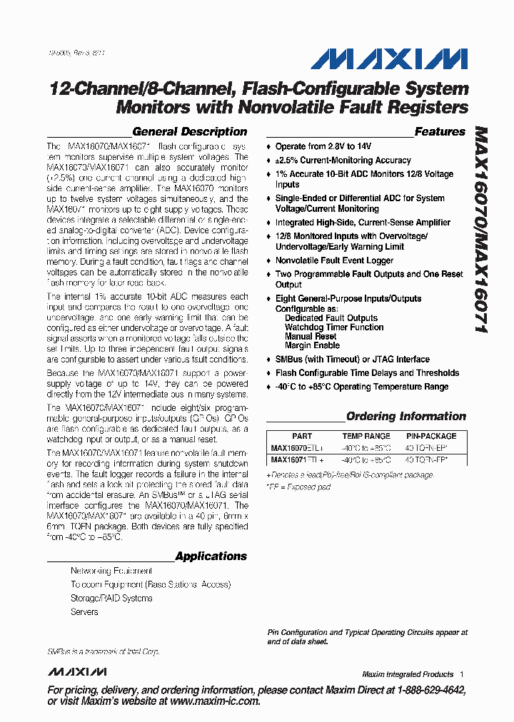 MAX16071_7789995.PDF Datasheet