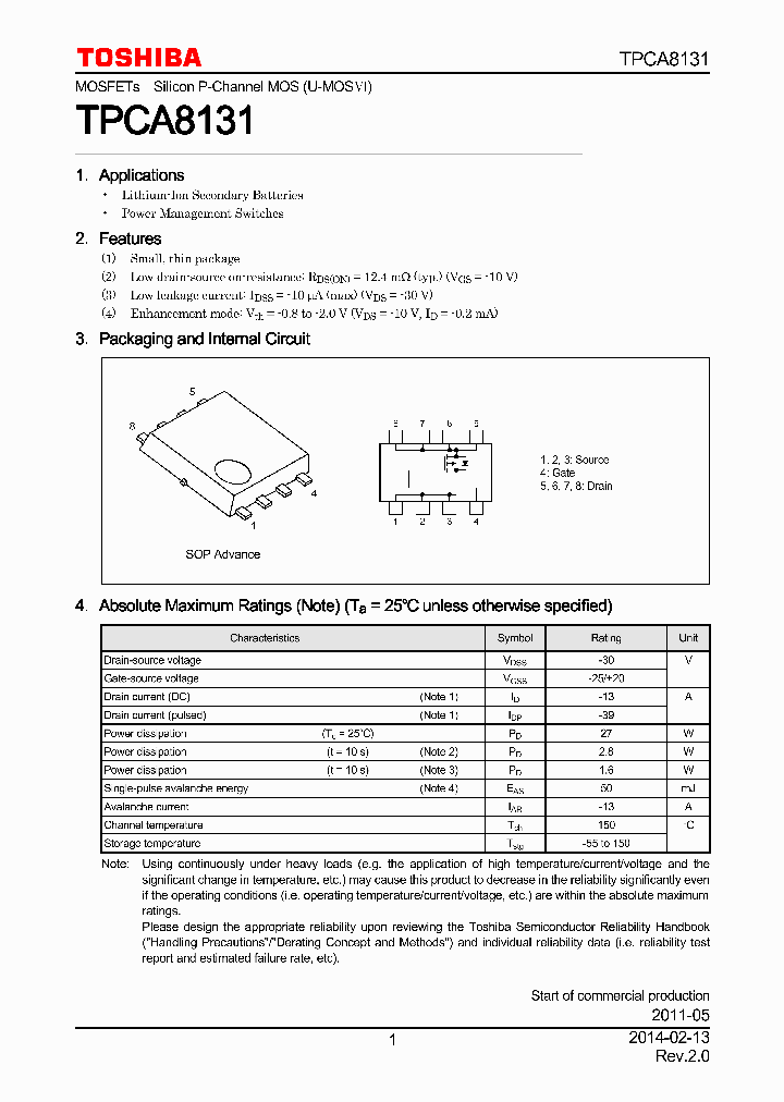 TPCA8131_7793019.PDF Datasheet