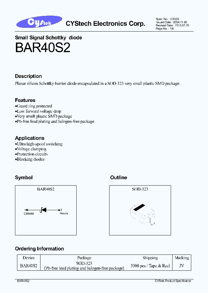 BAR40S2_7823600.PDF Datasheet