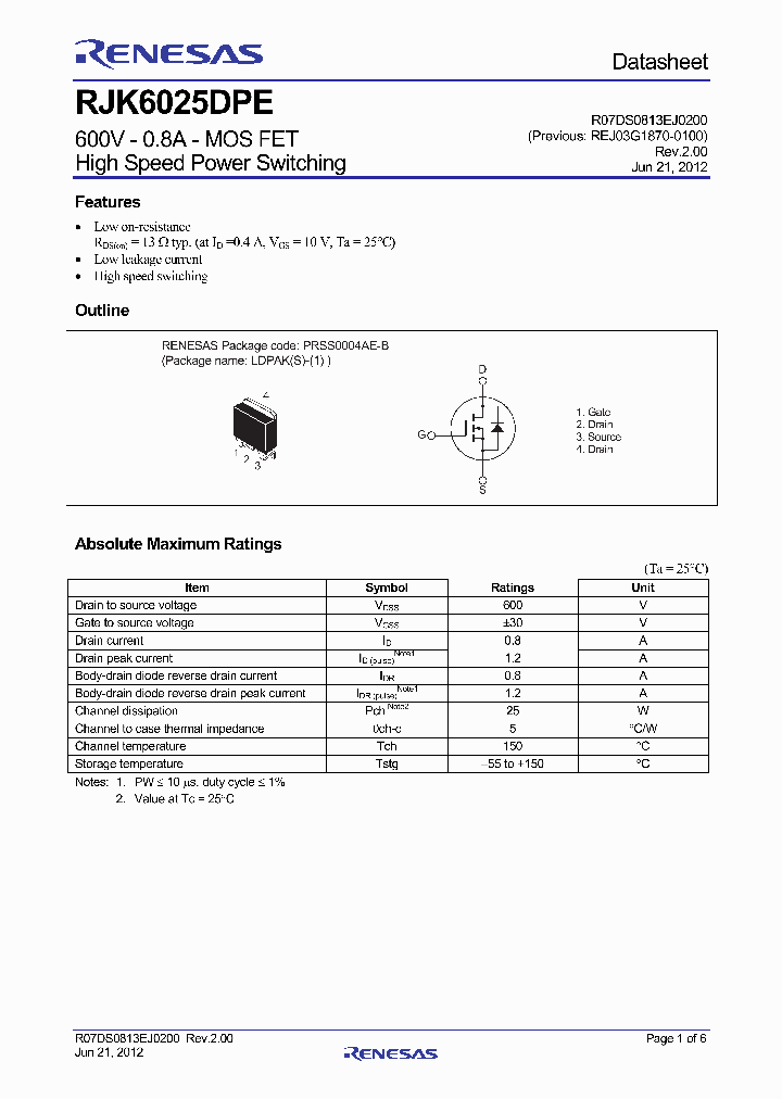 RJK6025DPE_7826280.PDF Datasheet