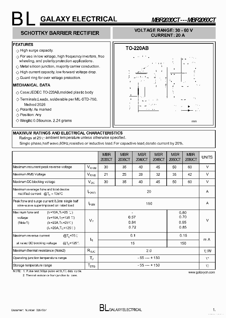 MBR2050CT_7757056.PDF Datasheet