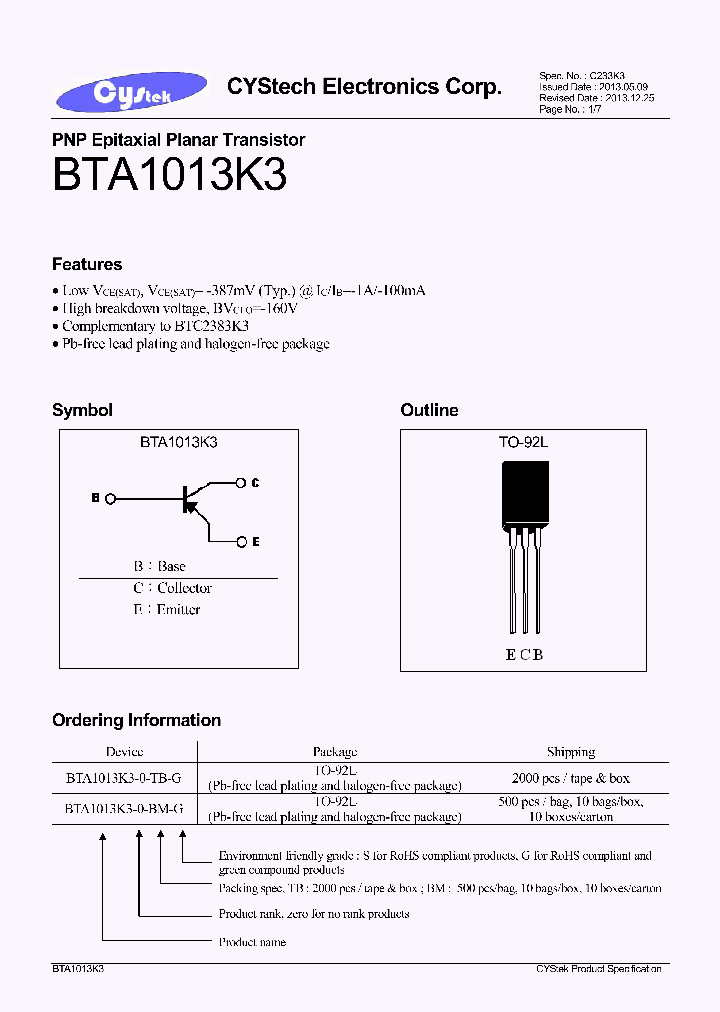 BTA1013K3_7830919.PDF Datasheet