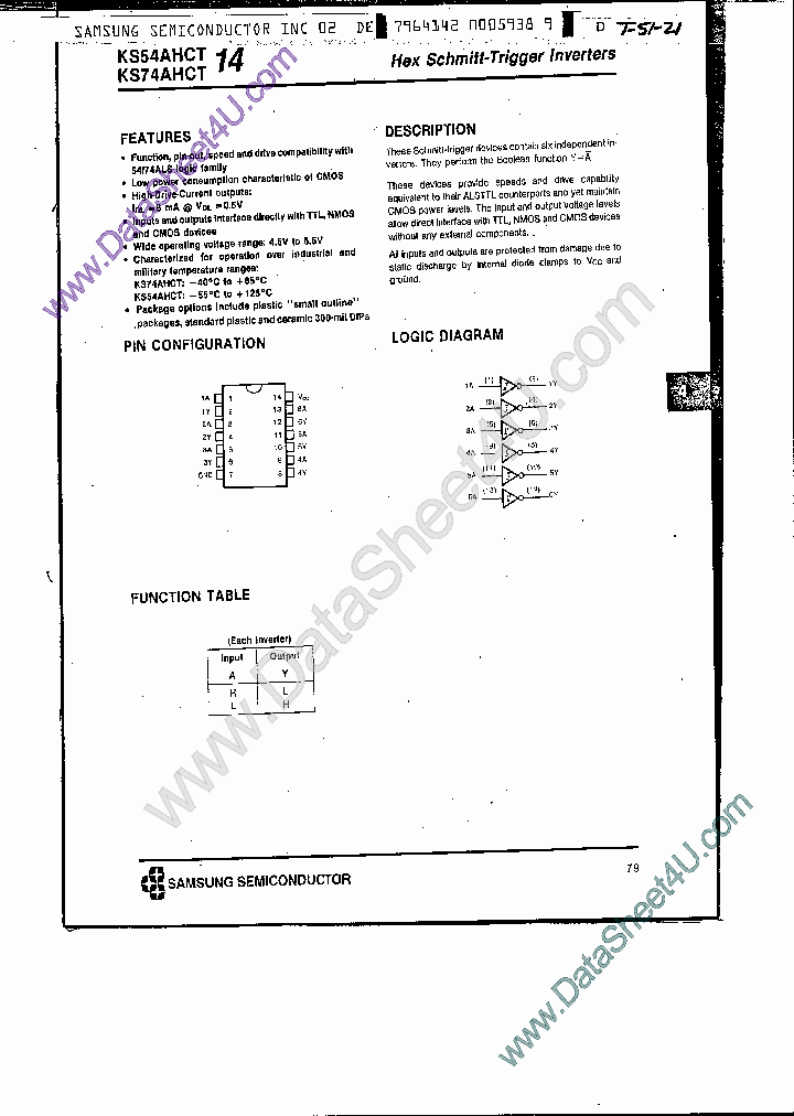 KS74AHCT14_7752047.PDF Datasheet