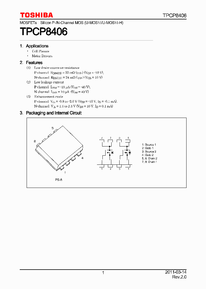 TPCP8406_7761690.PDF Datasheet