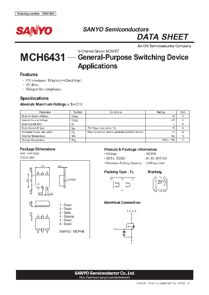 MCH6431_7855144.PDF Datasheet