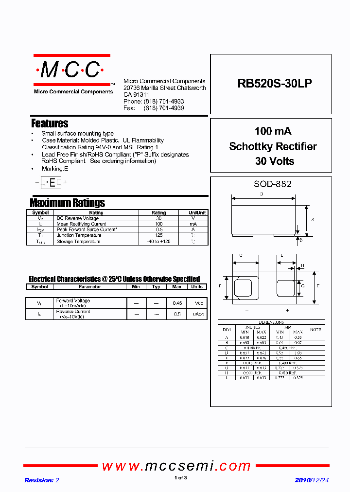 RB520S-30LP-TP_7809920.PDF Datasheet