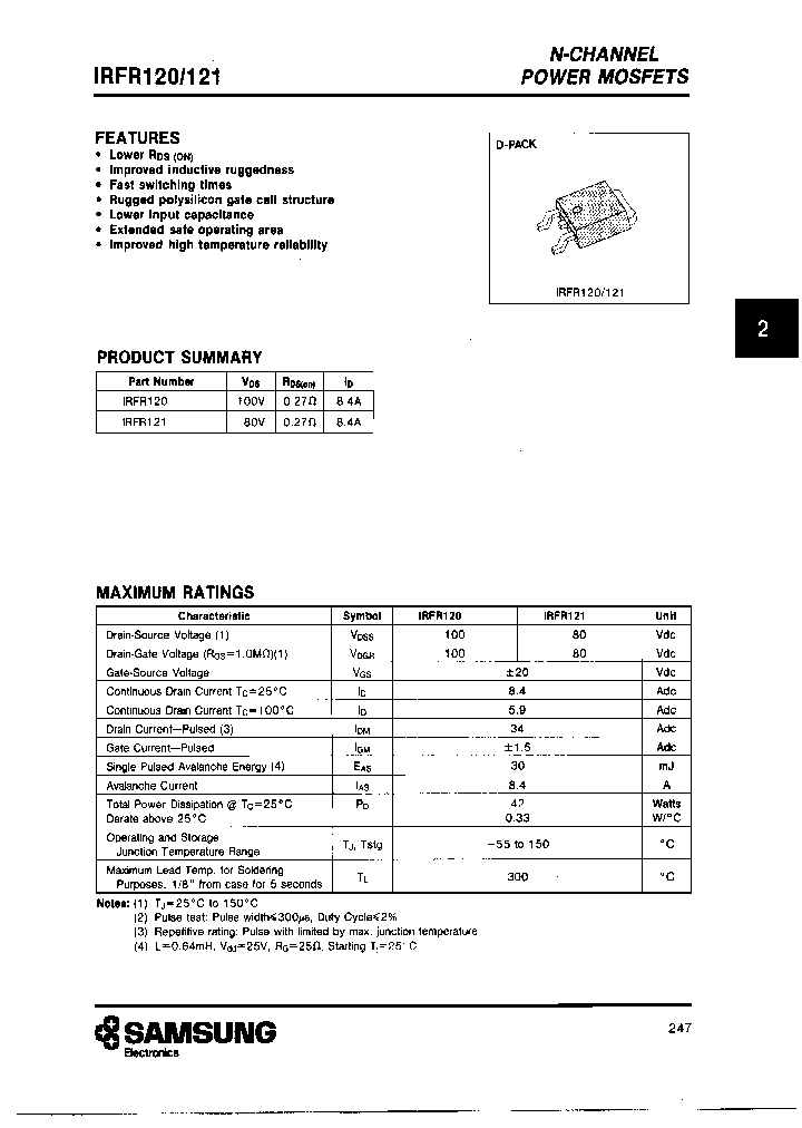 IRFR121-T1_7829570.PDF Datasheet