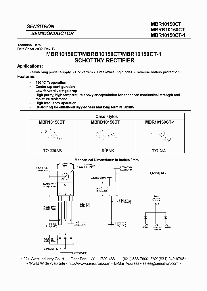 MBR10150CT_7871841.PDF Datasheet