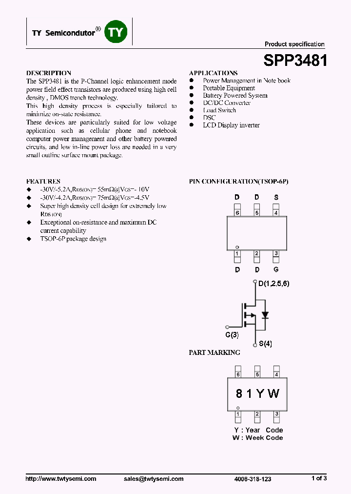 SPP3481ST6RG_7883768.PDF Datasheet