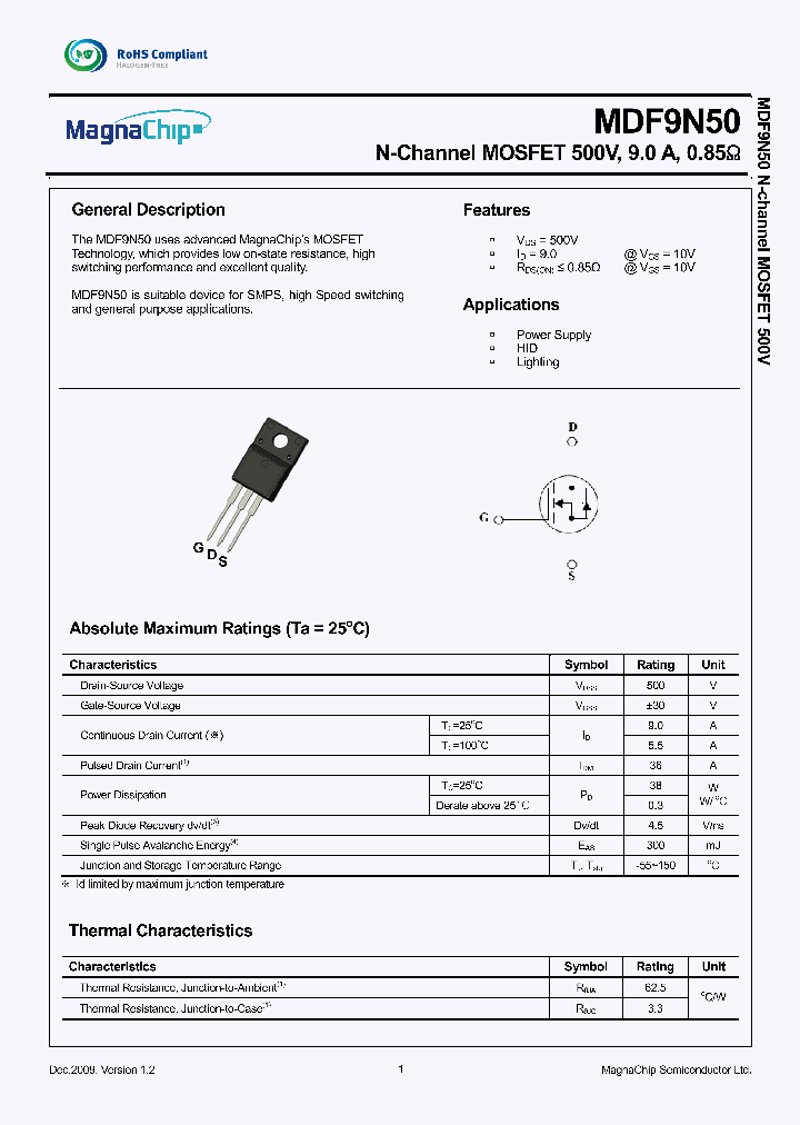 MDF9N50TH_7781278.PDF Datasheet