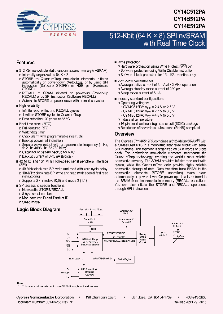 CY14C512PA13_7898996.PDF Datasheet