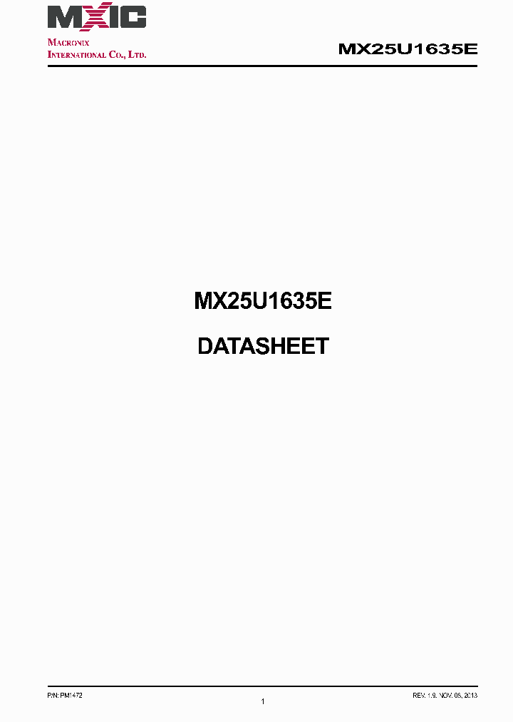MX25U1635EM1I10G_7904167.PDF Datasheet