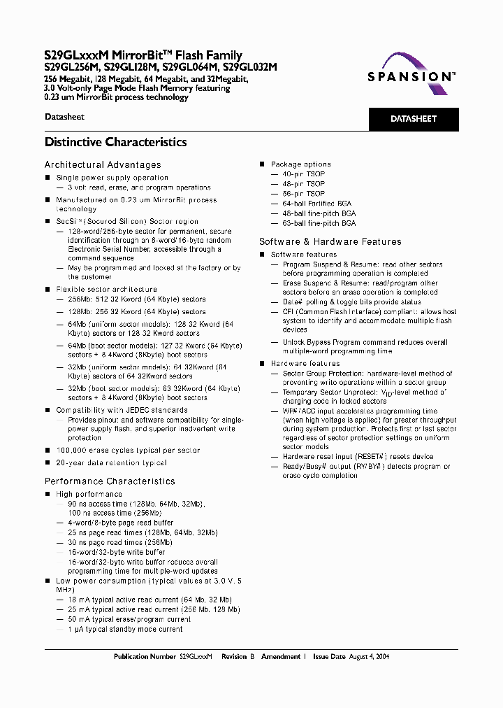 S29GL032M11BFIR20_7907104.PDF Datasheet