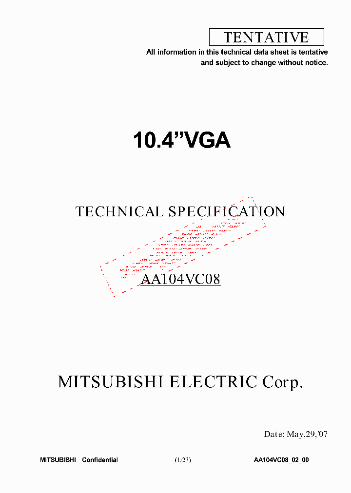 AA104VC08_7779287.PDF Datasheet