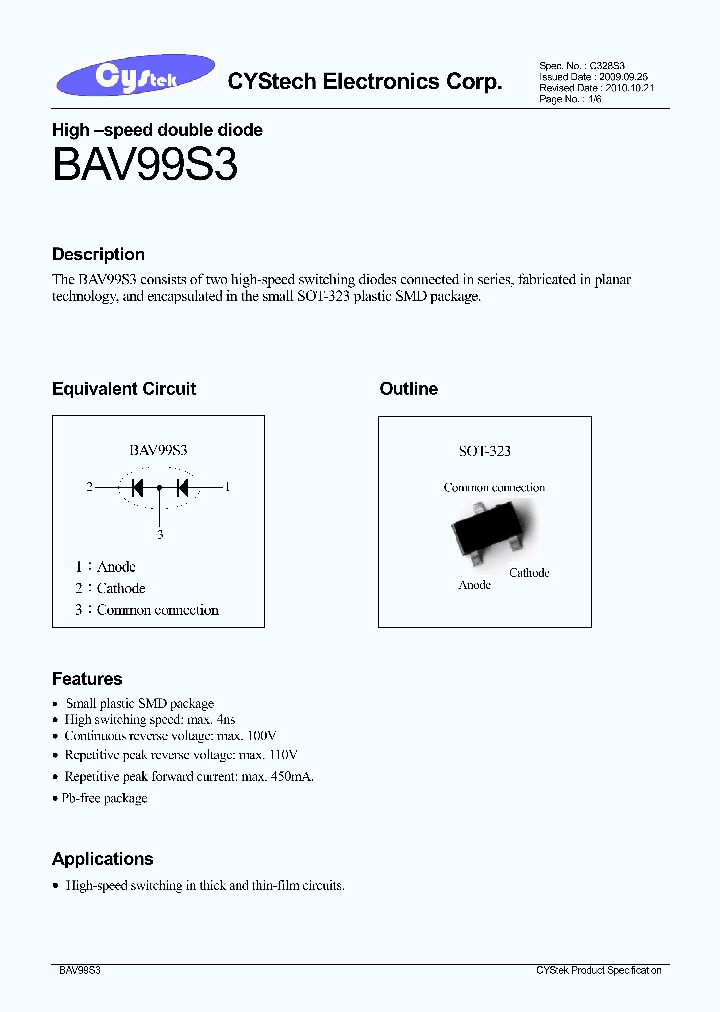 BAV99S3_7916767.PDF Datasheet