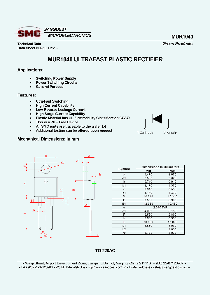 MUR1040_7930427.PDF Datasheet