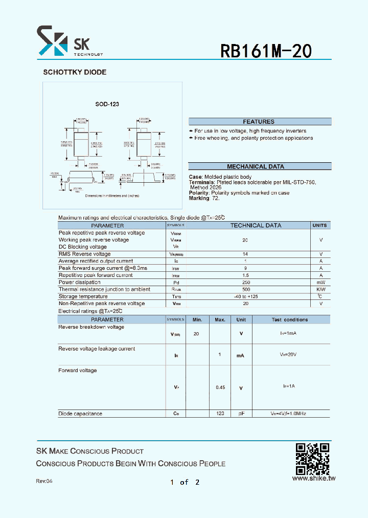 RB161M-20_7932243.PDF Datasheet