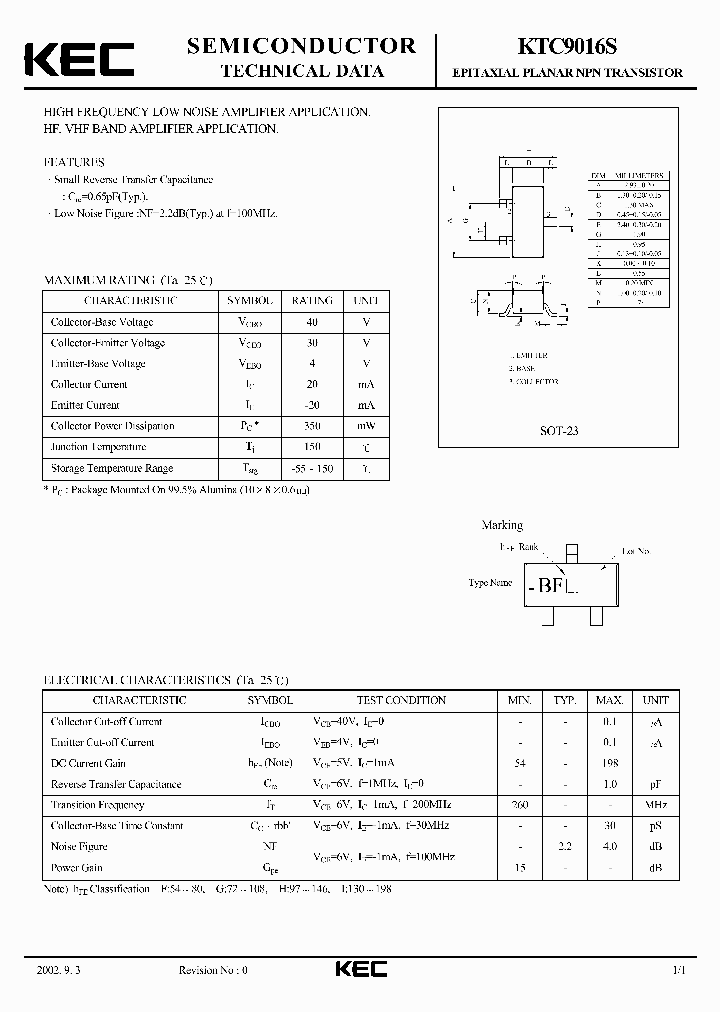 KTC9016S_7937130.PDF Datasheet