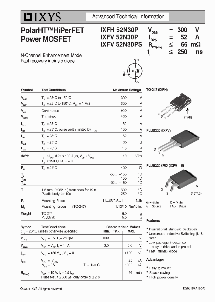 IXFV52N30PS_7939694.PDF Datasheet