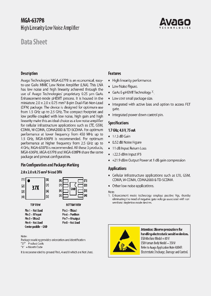 MGA-637P8-BLKG_7953965.PDF Datasheet