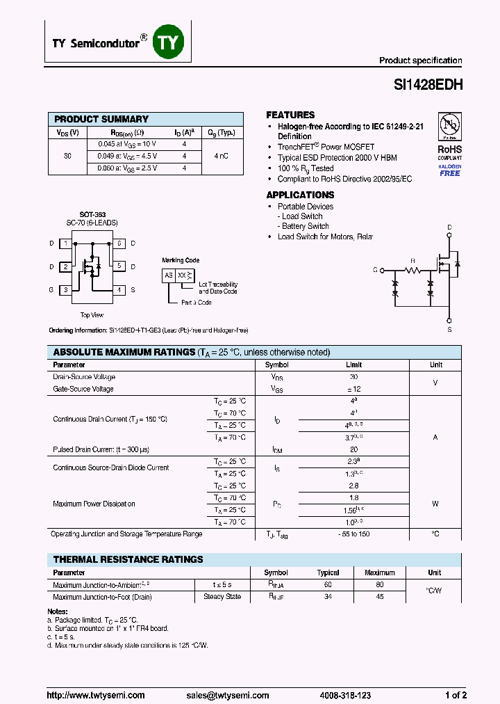 SI1428EDH_7960060.PDF Datasheet