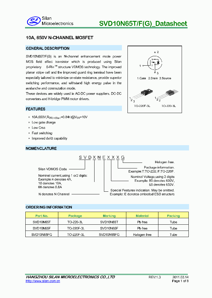 SVD10N65T_7796493.PDF Datasheet