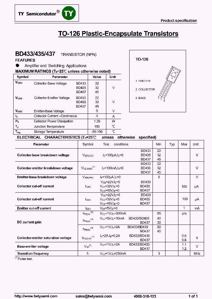 BD435-TO126_8000052.PDF Datasheet