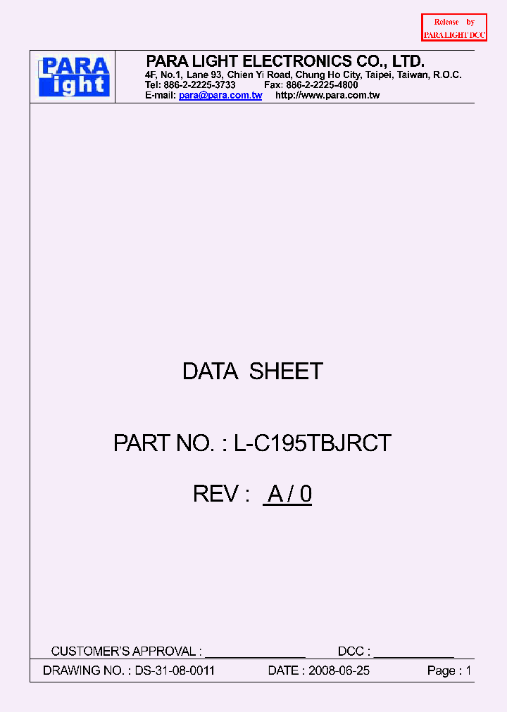 L-C195TBJRCT_8001644.PDF Datasheet