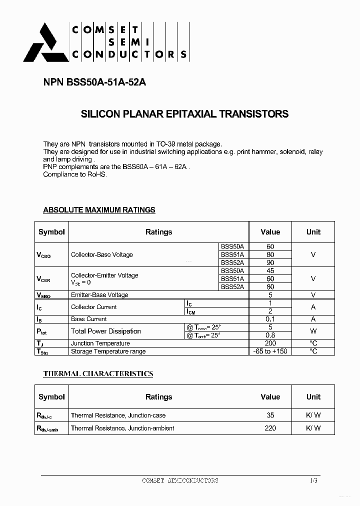 BSS50A_7807494.PDF Datasheet