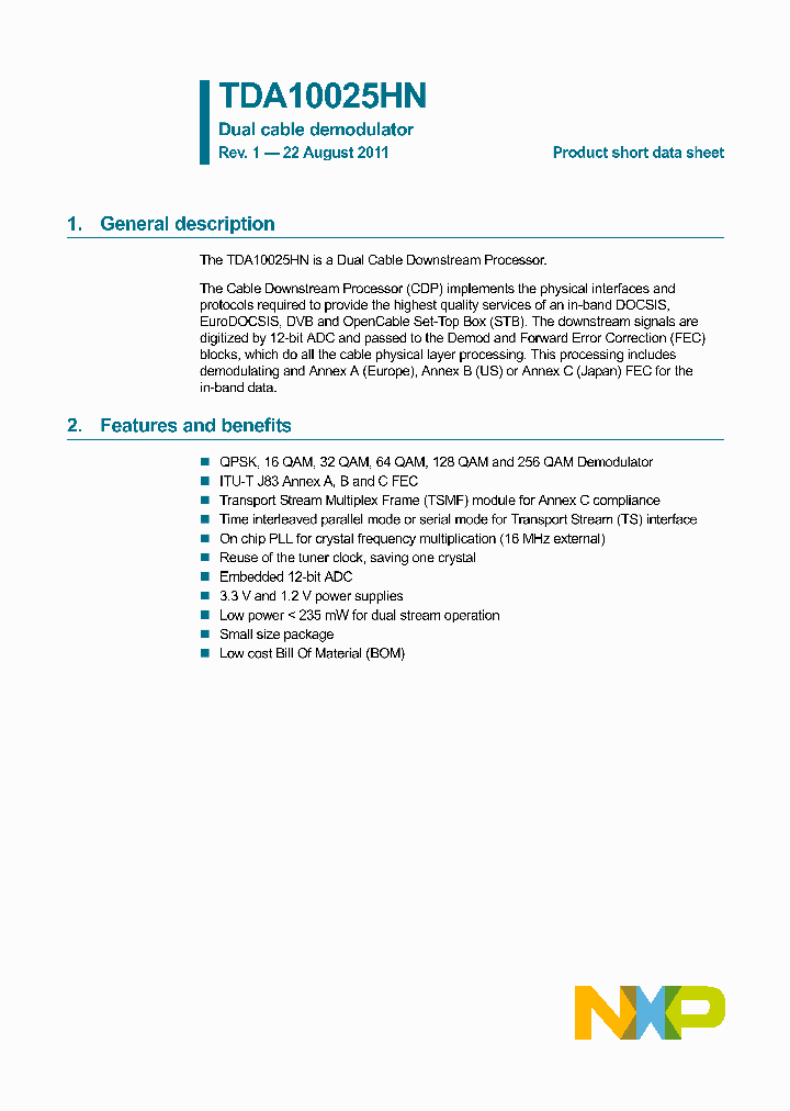 TDA10025HN_8006115.PDF Datasheet