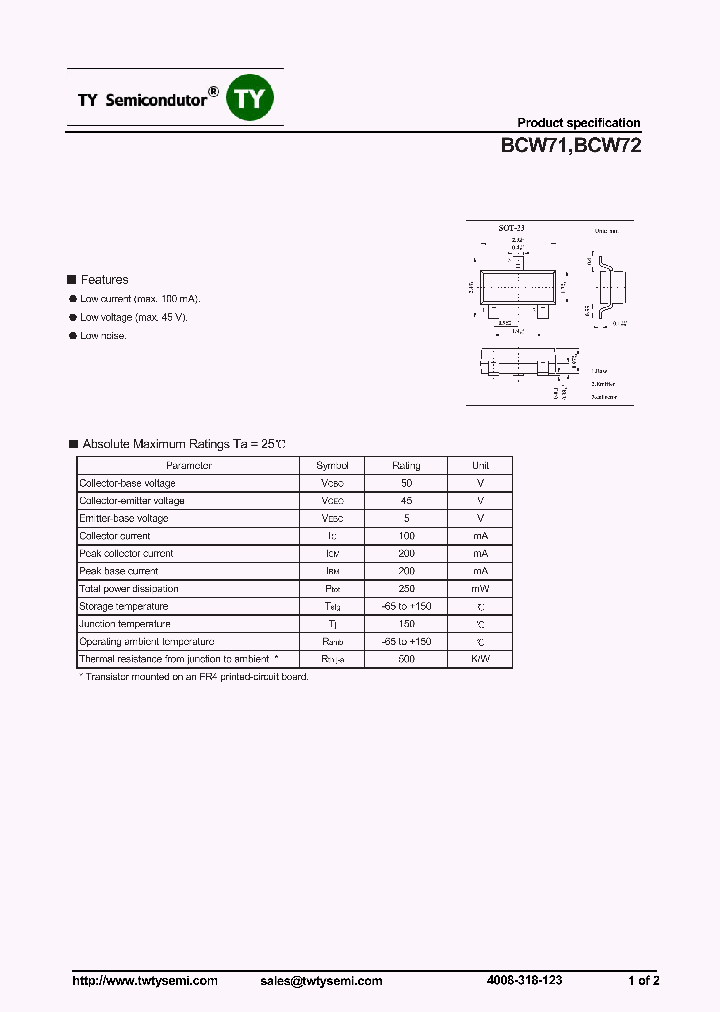 BCW71_8006287.PDF Datasheet