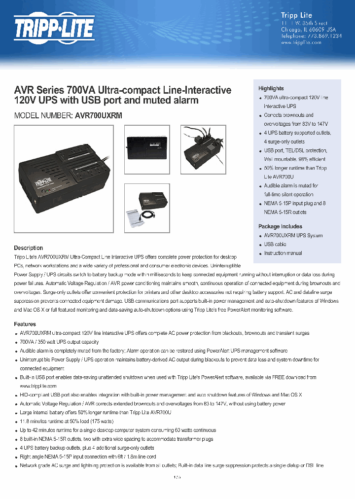 AVR700UXRM_8014550.PDF Datasheet