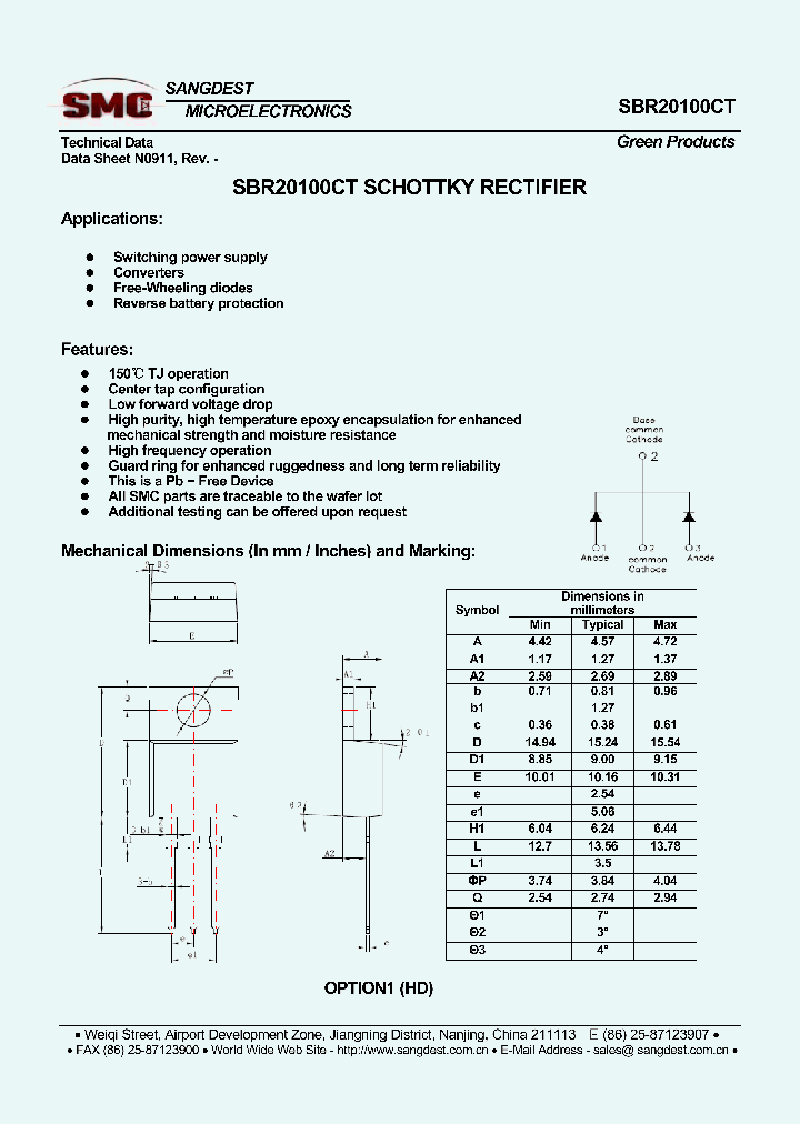 SBR20100CT_8018004.PDF Datasheet