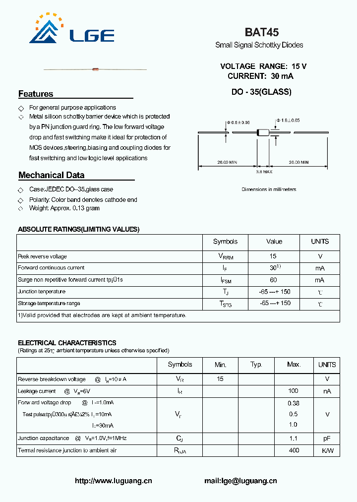 BAT45_8022050.PDF Datasheet