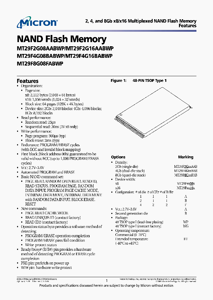 MT29F8G08BABWGXXXXET_8023079.PDF Datasheet