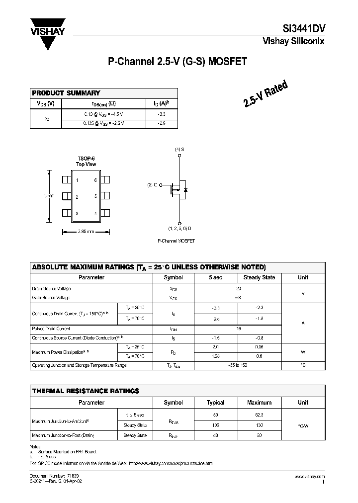 SI3441DV_8027562.PDF Datasheet