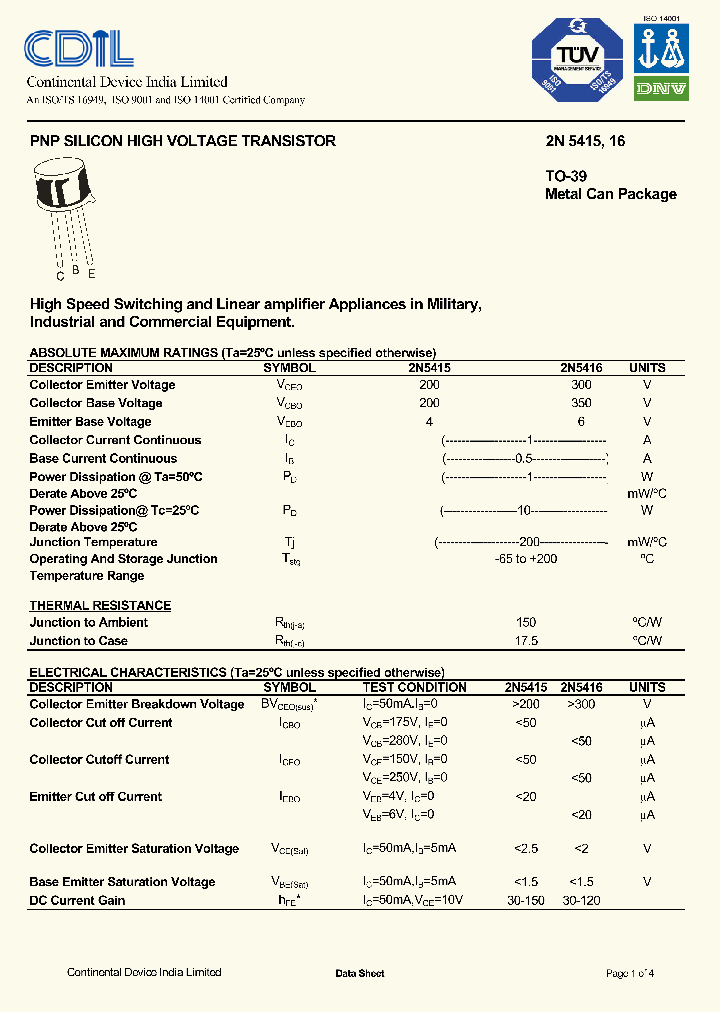 2N5415_8032634.PDF Datasheet