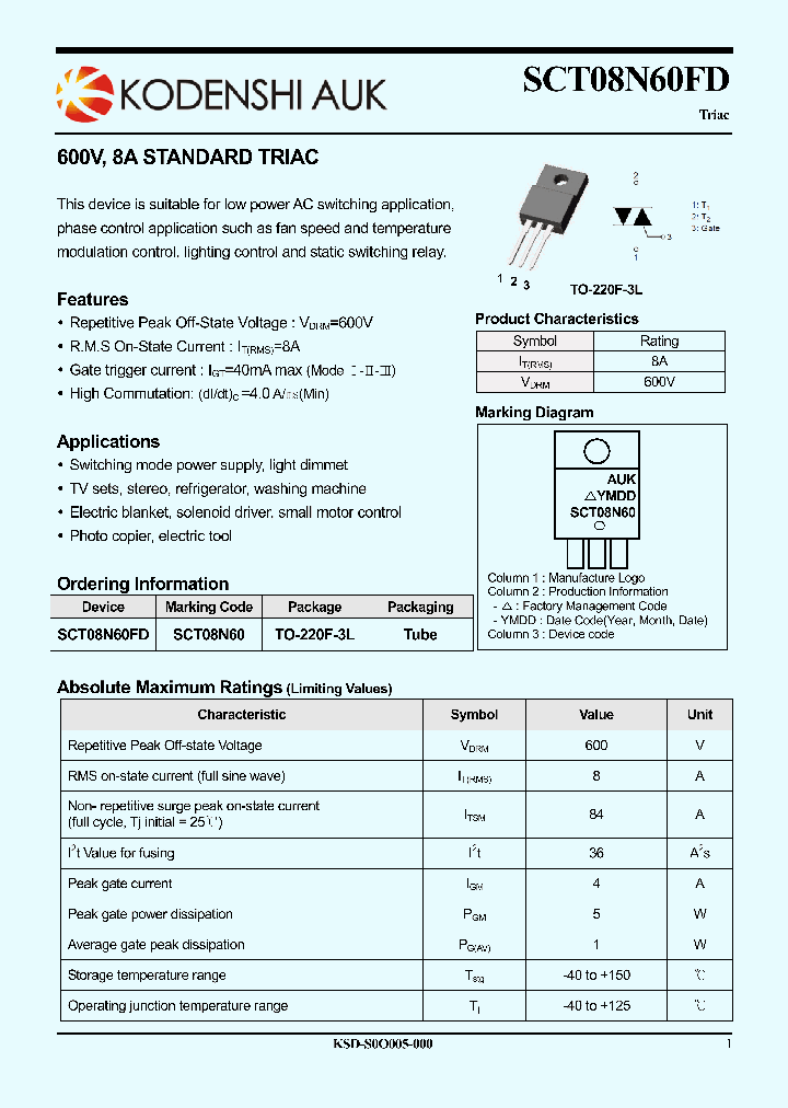 SCT08N60FD_8046632.PDF Datasheet