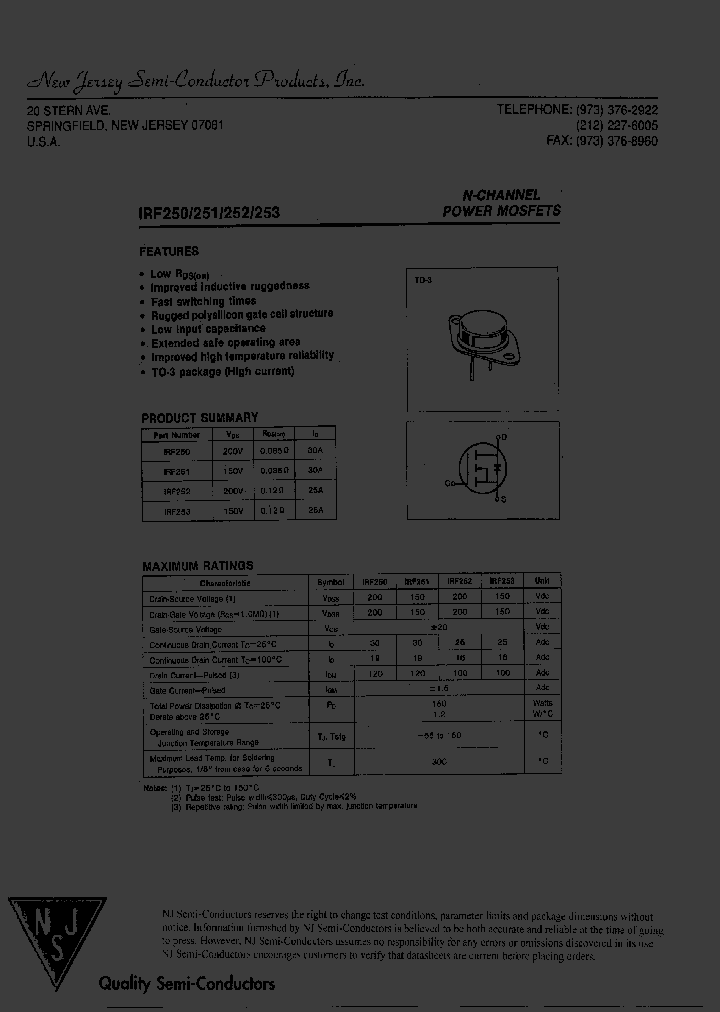 IRF252_8048283.PDF Datasheet