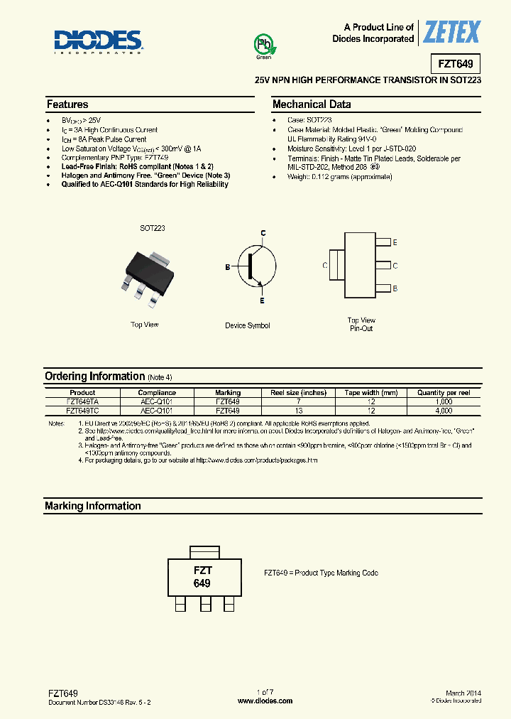 FZT649_8050881.PDF Datasheet