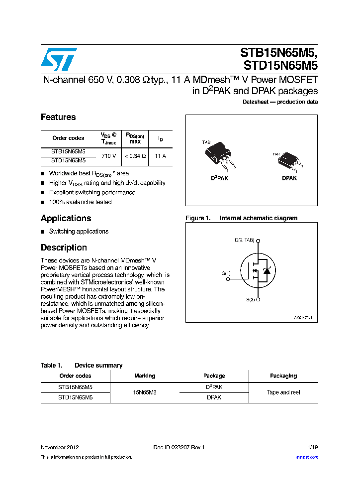 STD15N65M5_8054082.PDF Datasheet