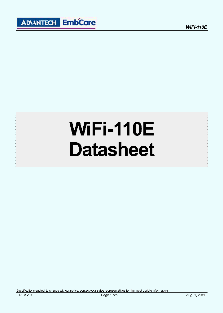 WIFI-110E_8057808.PDF Datasheet