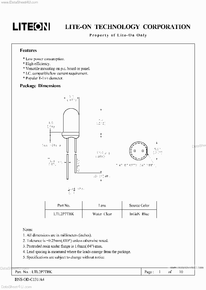 LTL2P7TBK_7812125.PDF Datasheet