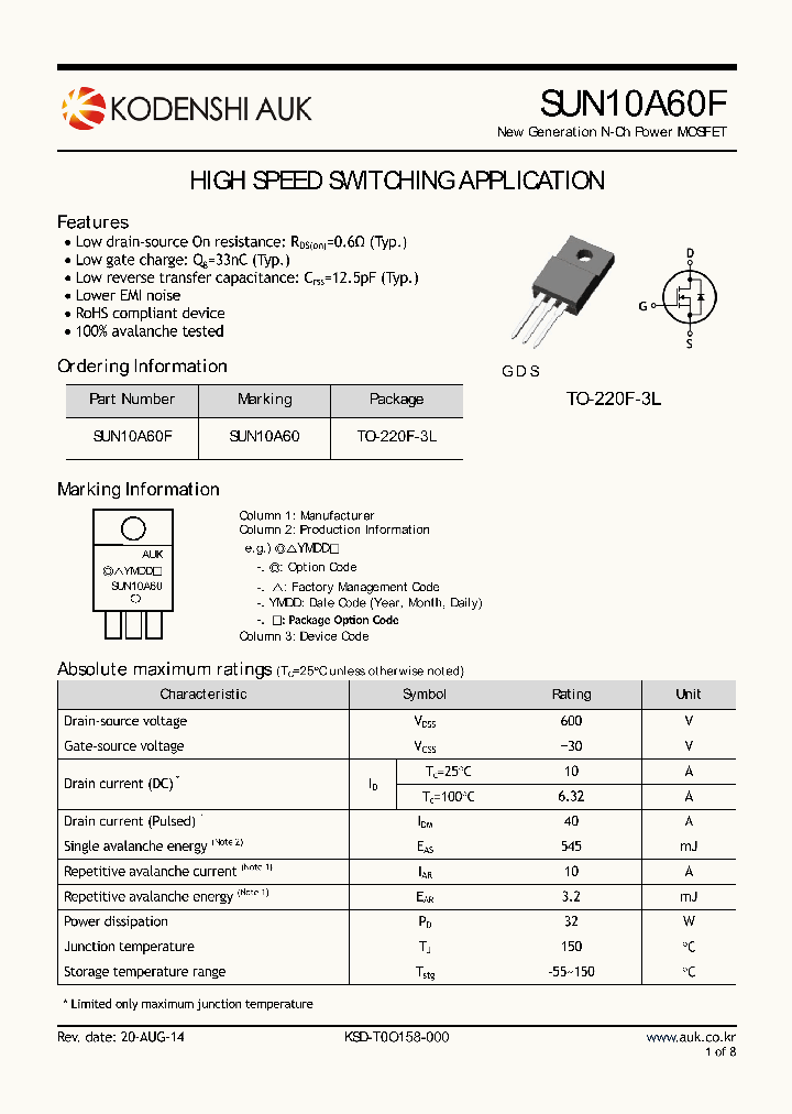 SUN10A60F_8063788.PDF Datasheet