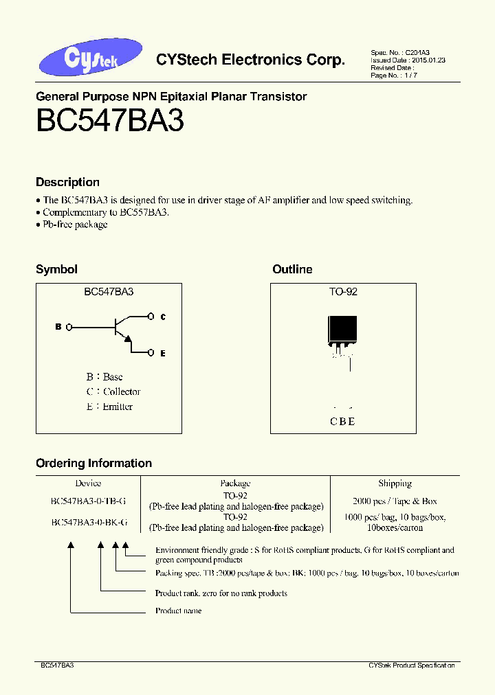 BC547BA3-0-BK-G_8073148.PDF Datasheet