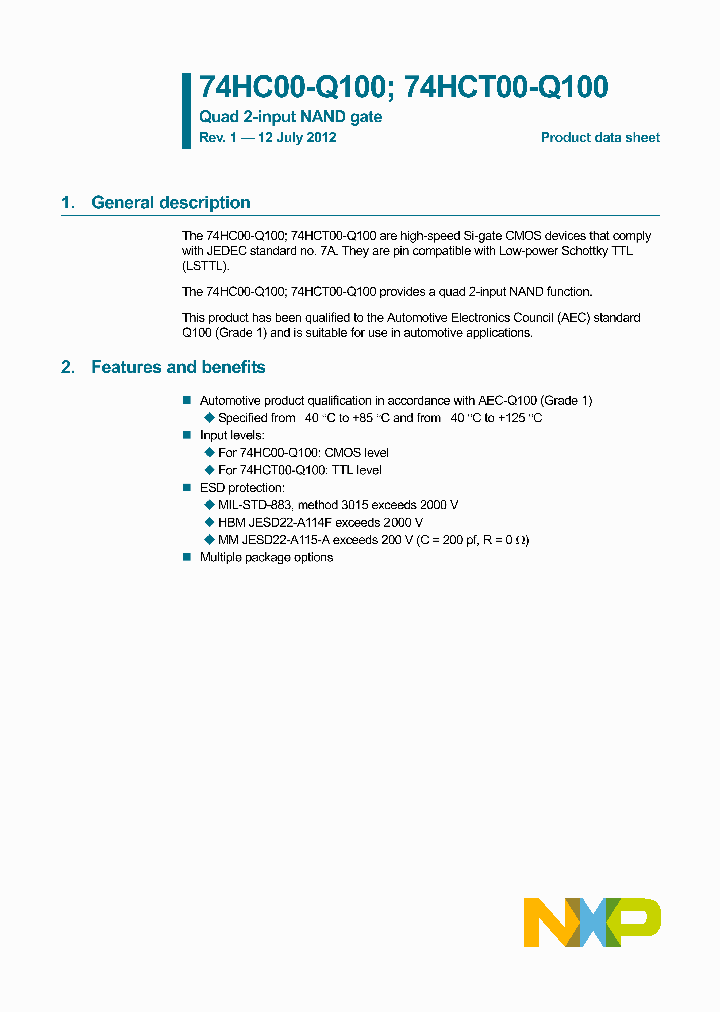 74HC00-Q100_8081005.PDF Datasheet