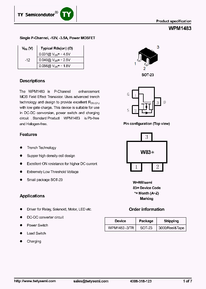 WPM1483_8087834.PDF Datasheet