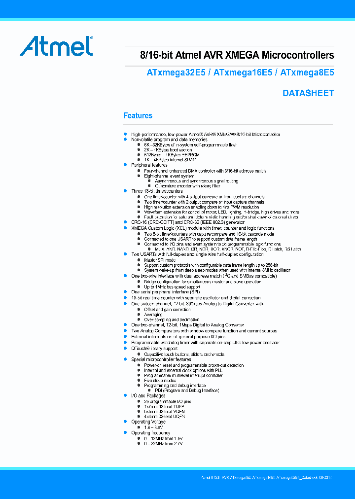 ATXMEGA32E5-14_8089941.PDF Datasheet